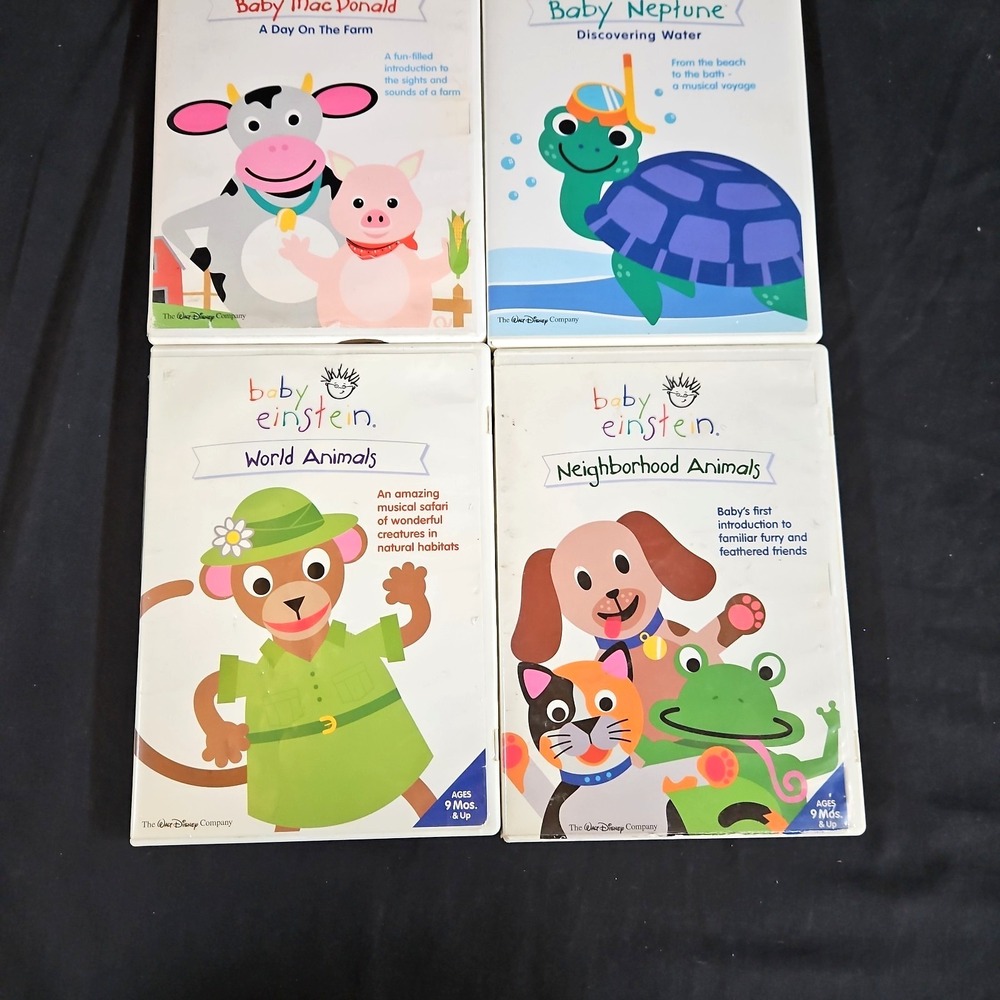Disney Baby Einstein Learning DVD's Set of 4 Animals